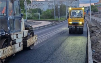 Началась укладка асфальта на Копылова в Красноярске