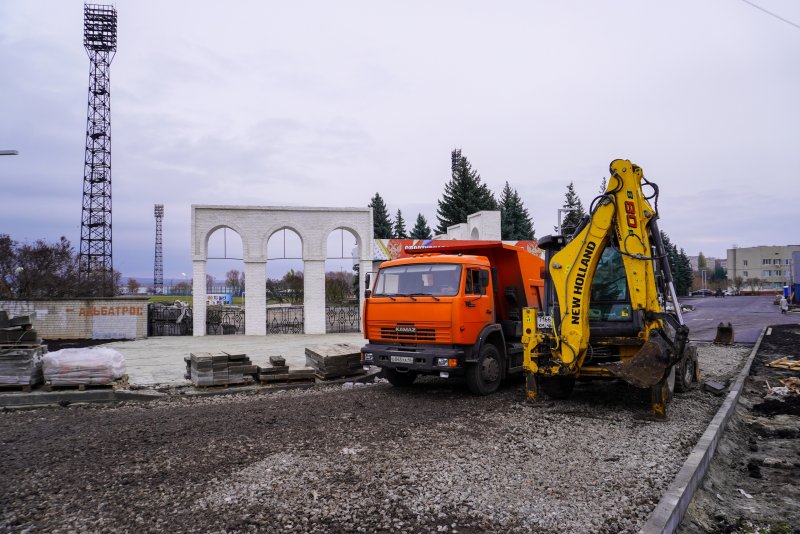 В Курчатове завершается благоустройство Площади культур