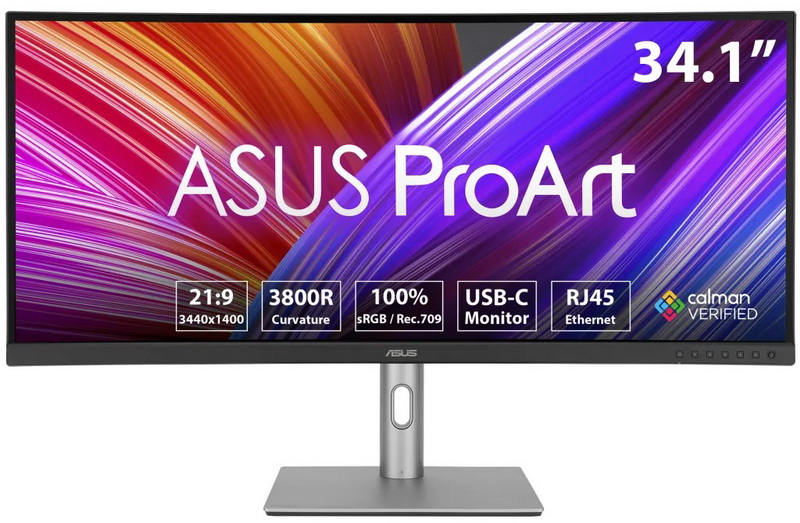 Asus представила 15,6' сенсорный монитор ProArt Display PA169CDV за $1300 и изогнутый 34' дисплей ProArt Display PA34VCNV за $730