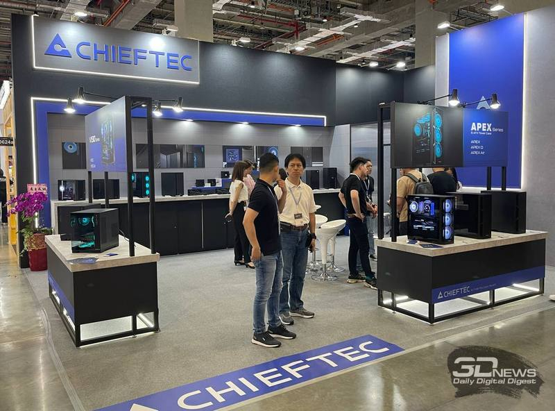 Репортаж со стенда Chieftec на выставке Computex 2024: новые корпуса, СЖО и блоки питания