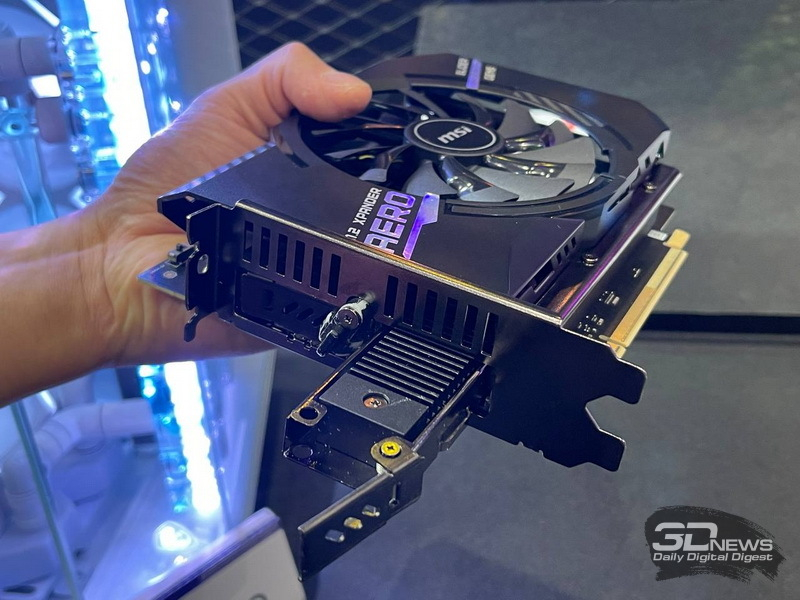 MSI представила карту расширения Xpander-Aero Slider Gen 5 на два SSD PCIe 5.0 — она похожа на видеокарту