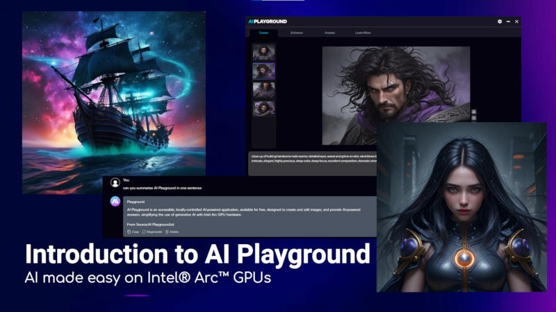 Intel выпустила AI Playground  менеджер генеративного ИИ для видеокарт Arc