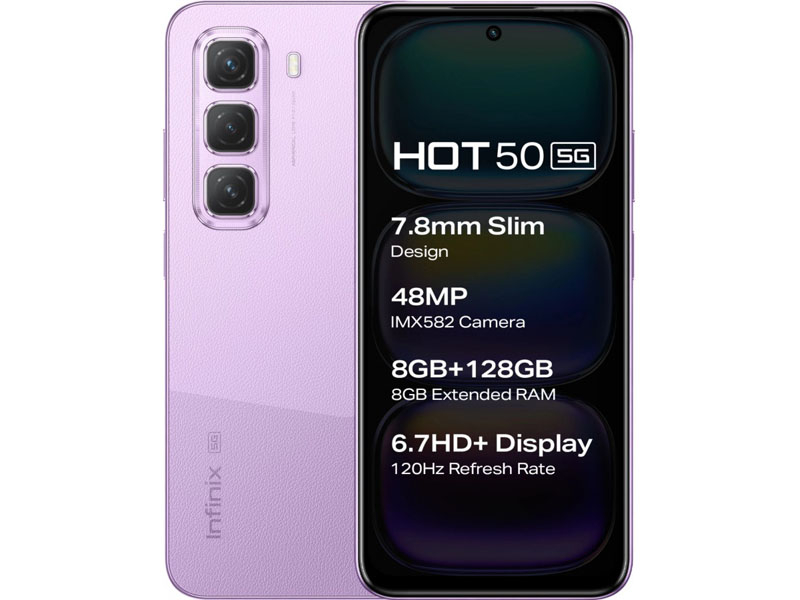 Анонсирован 5G-смартфон Infinix Hot 50 с толщиной корпуса 7,8 мм