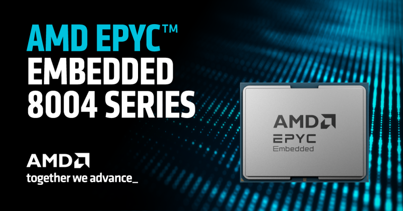 AMD представила процессоры EPYC Embedded 8004: до 64 ядер Zen 4c, 6 каналов DDR5-4800 и 96 линий PCIe 5.0