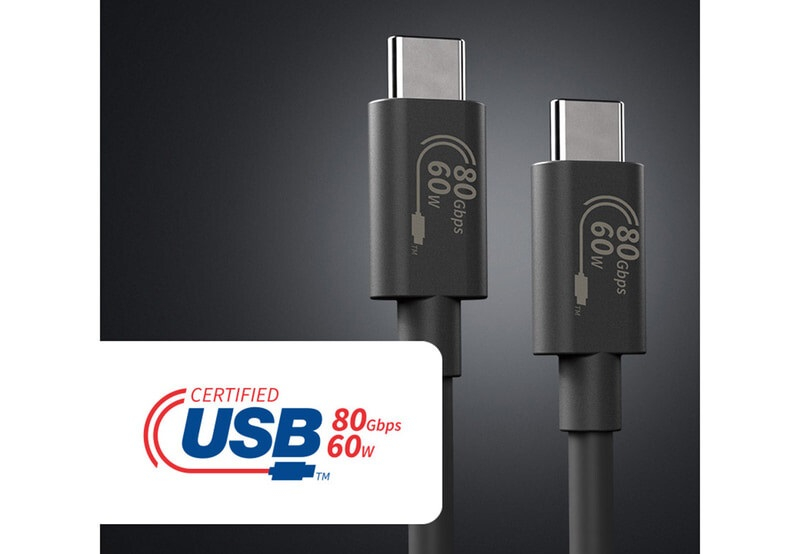 Elecom анонсировала кабели USB4 2.0  скорость до 80 Гбит/с плюс до 240 Вт питания