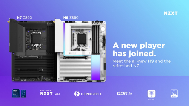 NZXT представила материнские платы N9 Z890 и N7 Z980 для Intel Core Ultra 200S