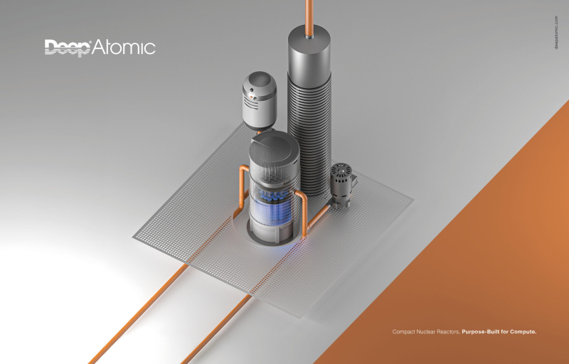 Deep Atomic анонсировала малый модульный реактор MK60, разработанный специально для дата-центров