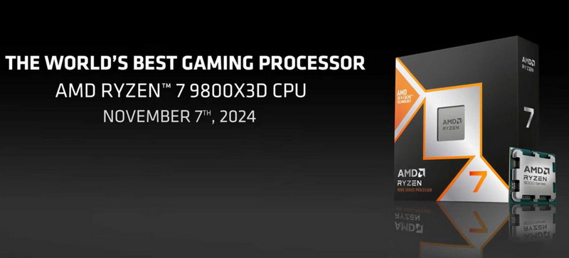 AMD представила лучший игровой процессор в мире  Ryzen 7 9800X3D с новым 3D V-Cache и разгоном за $479