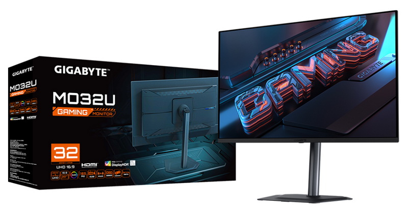 Gigabyte представила 31,5-дюймовый QD-OLED-монитор MO32U с 4K и 165 Гц