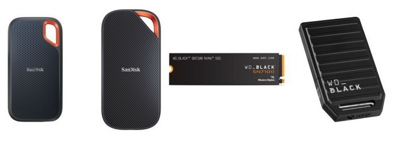 Представлен безбуферный SSD WD_Black SN7100 со скоростью до 7250 Мбайт/с и внешний SSD WD_Black C50 для Xbox