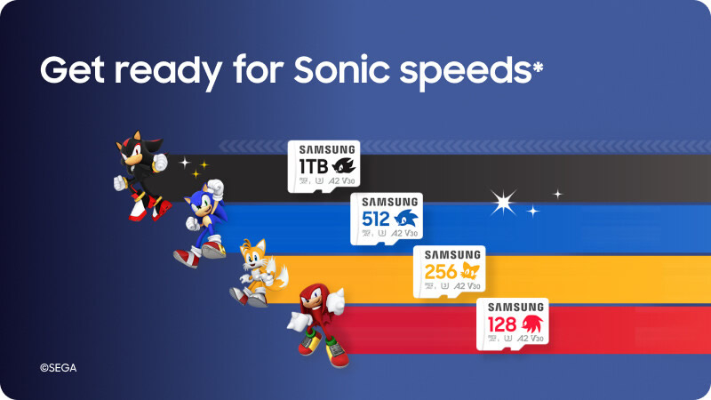 Samsung выпустит карты microSD с героями Sonic the Hedgehog