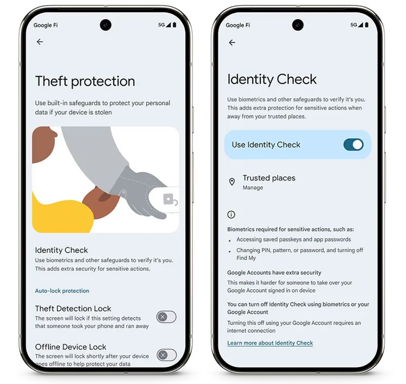 Google прокачала защиту Android-смартфонов от воров  вне дома придётся чаще сканировать отпечатки пальцев