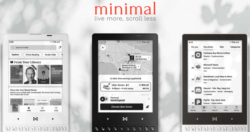 Смартфон Minimal Phone с физической QWERTY-клавиатурой и экраном E-Ink поступил в продажу