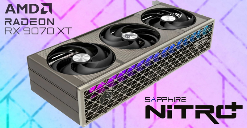 Sapphire Radeon RX 9070 XT Nitro со спрятанным разъёмом питания показалась на изображениях