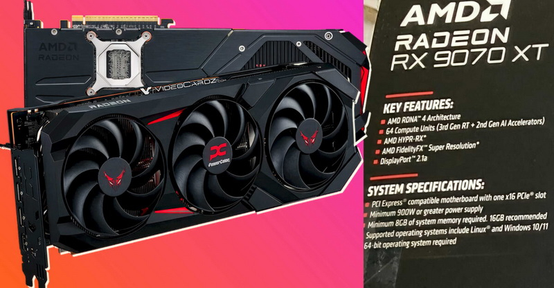 Видеокарты Radeon RX 9070 XT потребуют блока питания мощностью от 900 Вт — как минимум, некоторые