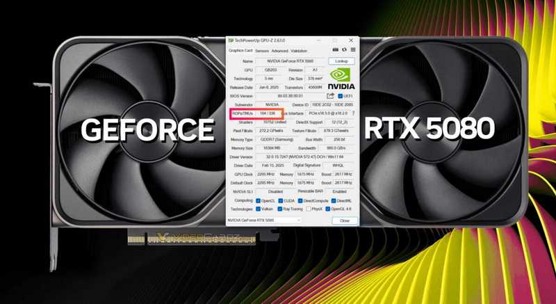 У GeForce RTX 5080 тоже обнаружились бракованные чипы с недостачей блоков ROP