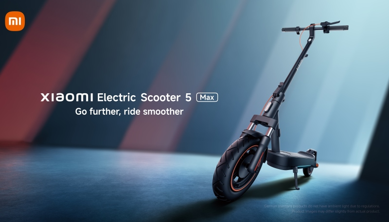 Xiaomi представила электросамокат Electric Scooter 5 Max  1000-ваттный мотор и запас хода в 60 км