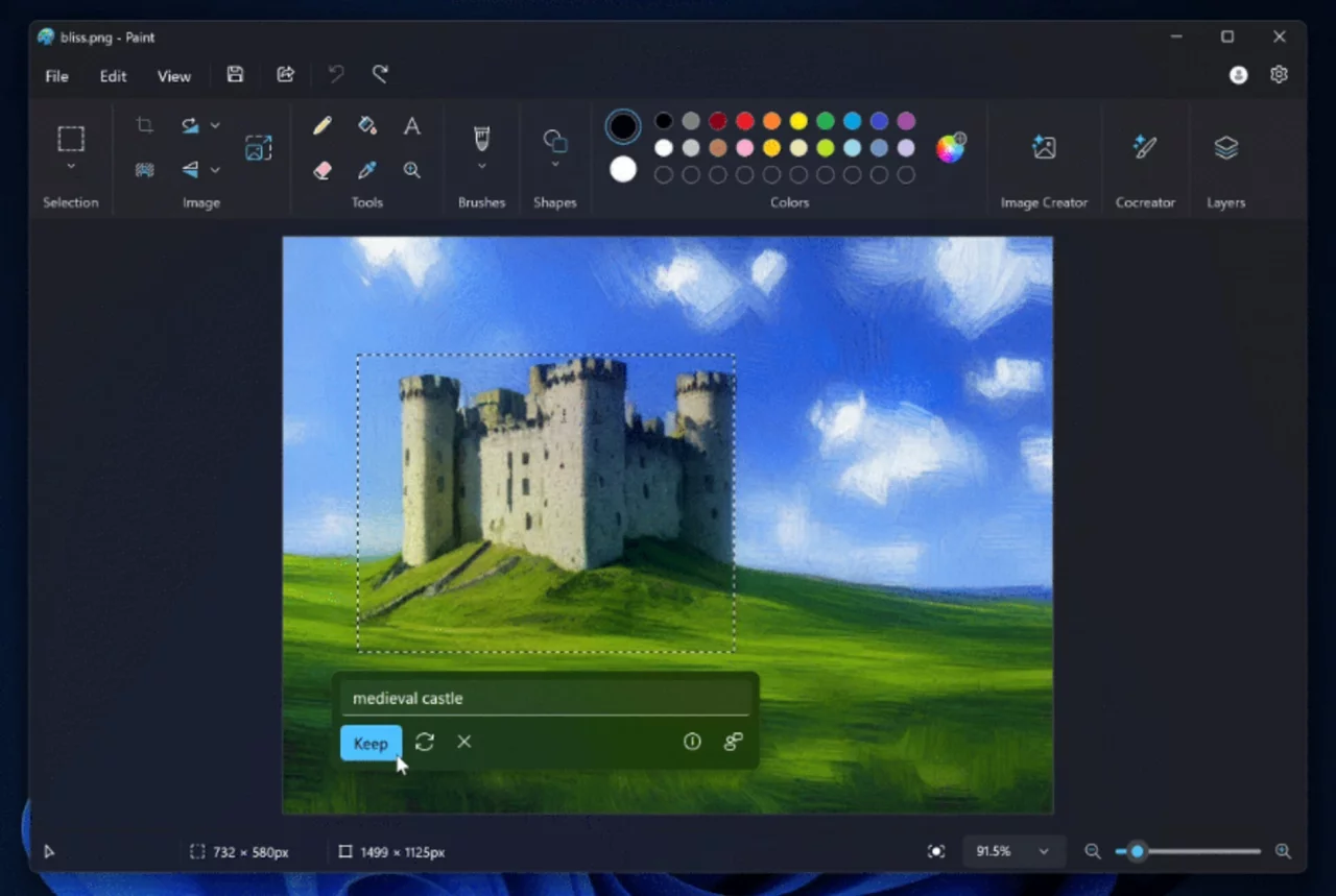 Инсайдерам Windows 11 стали доступны новые ИИ-функции в Paint и «Блокноте»