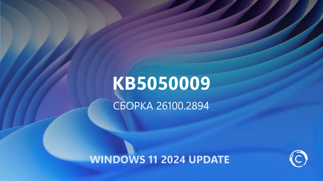 Список изменений в обновлении KB5050009 (сборка 26100.2894) для Windows 11 версии 24H2