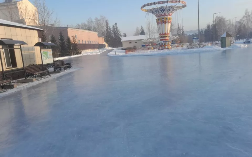 Жители Барнаула пожаловались на длинные очереди на каток в парке 'Центральный'