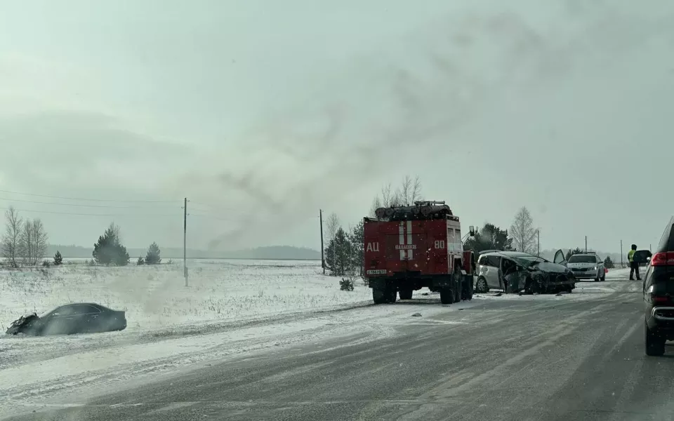 Водитель погиб во встречном ДТП на трассе в Алтайском крае