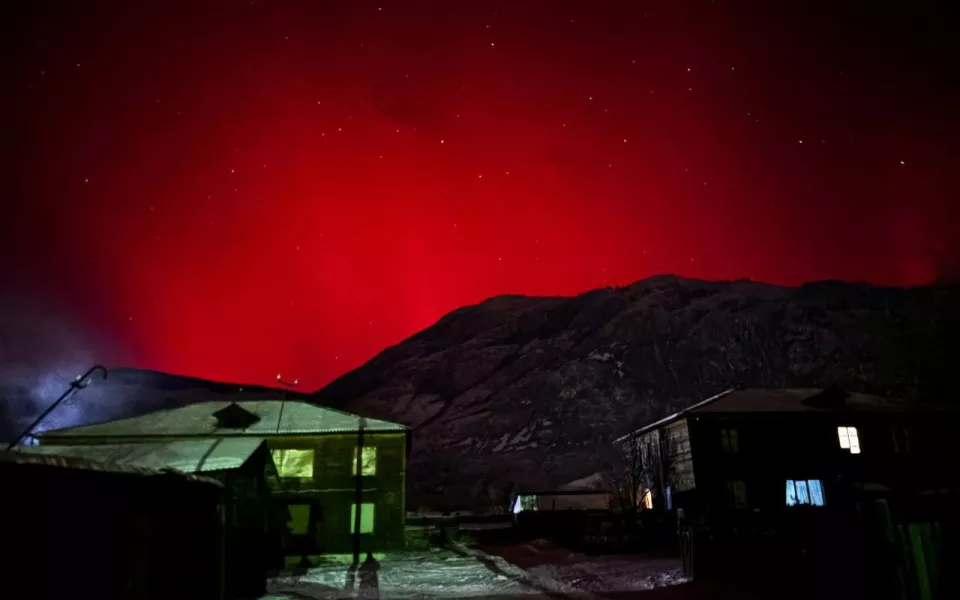 Жители Республики Алтай наблюдали северное сияние. Фото