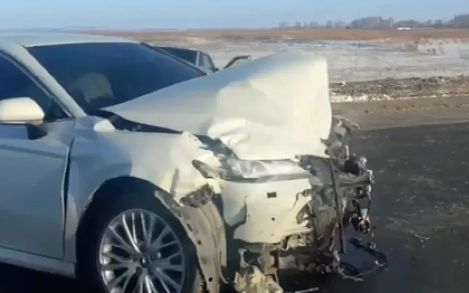 На трассе Барнаул-Бийск в аварии погиб водитель ВАЗа. Видео