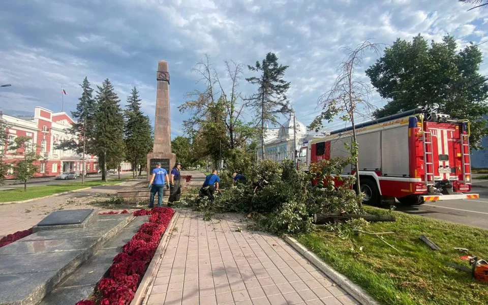 Барнаульские службы устраняют последствия урагана. Фото