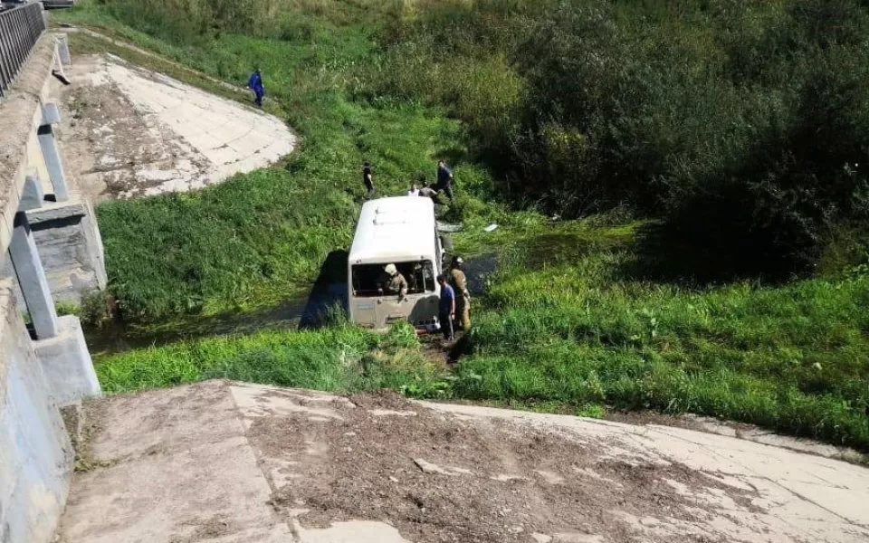 В Новосибирской области автобус с пассажирами слетел с трассы