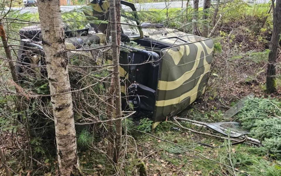 В алтайском селе перевернулся внедорожник УАЗ. Пострадали два человека