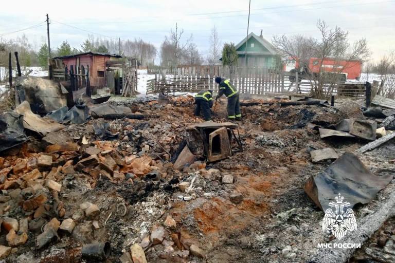 Останки двух человек обнаружили на пепелище в Тверской области