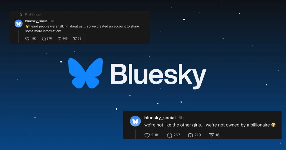 Соцсеть Bluesky создала аккаунт в соцсети Threads* и начала «воровать» аудиторию