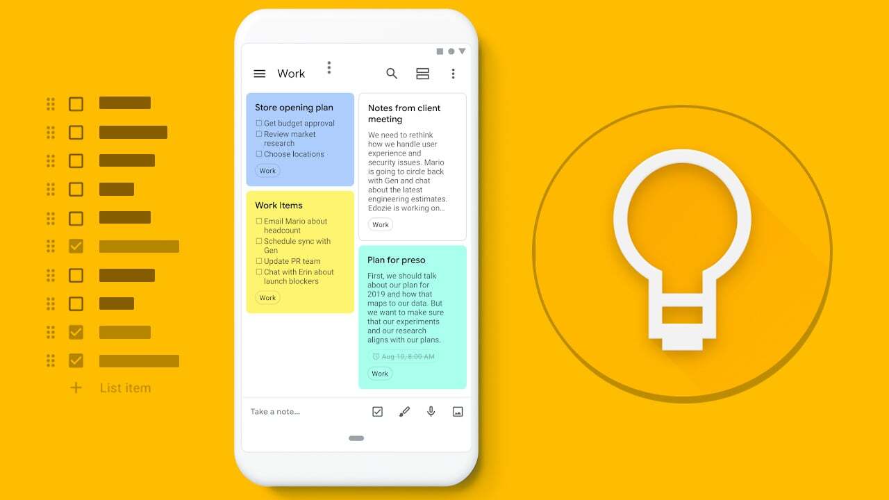 В сервисе заметок Google Keep появятся рукописные тексты и другие инструменты