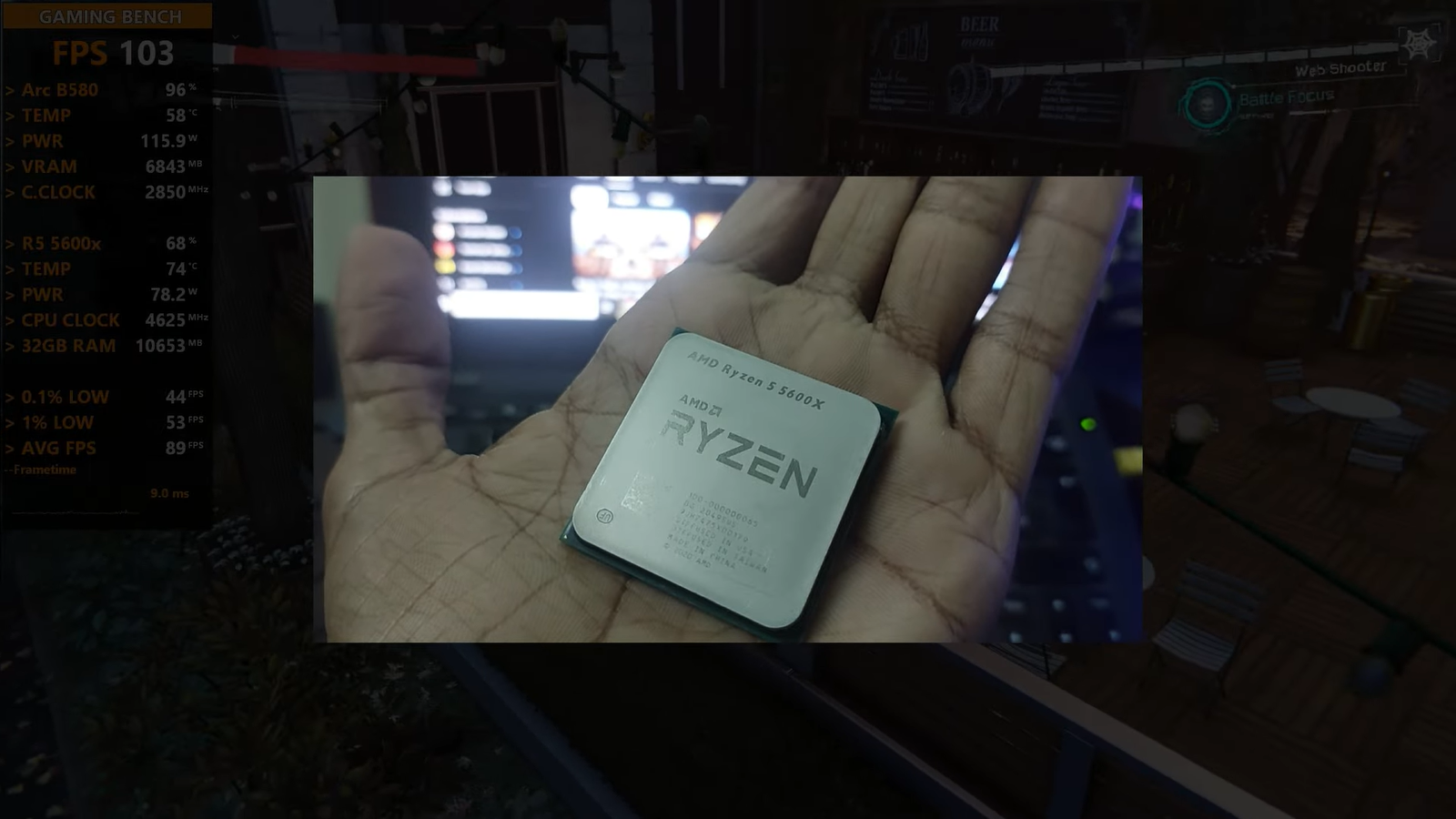 Сборку из Ryzen 5 5600x и Intel Arc B580 проверили в играх