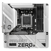 Материнская плата MSI B650M Project Zero на чипсете AMD B650: модель формата microATX c выносом большинства разъемов на обратную сторону текстолита