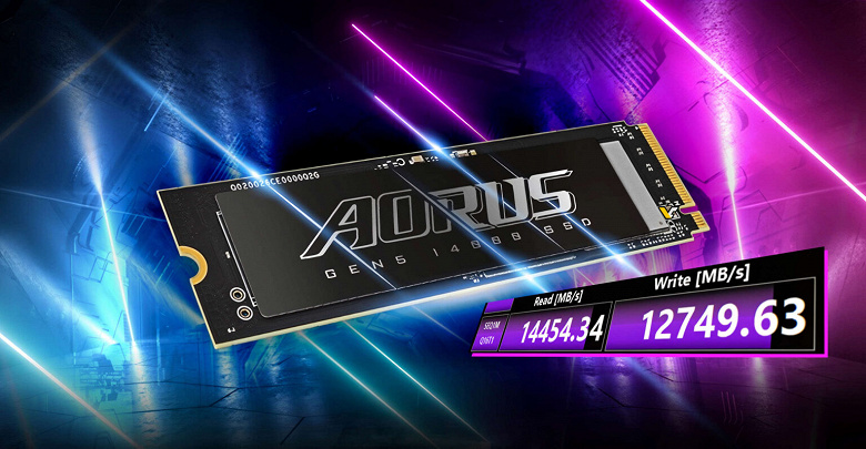 Вдвое быстрее, чем самые быстрые SSD с PCIe 4.0. Gigabyte представила Aorus Gen5 14000