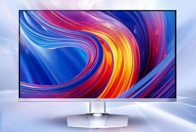 Монитор размером с телевизор с экраном 4K Samsung QD-OLED, 240 Гц и 3-летней защитой от выгорания матрицы. Представлен белый монитор MSI Aurora MPG 321URXW