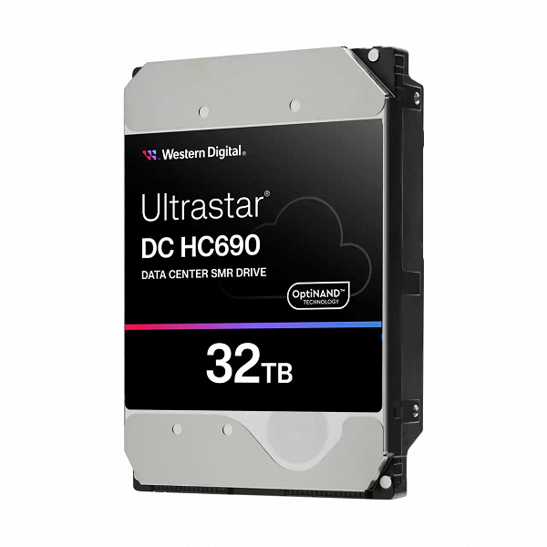 Объём 32 ТБ, но скорость всего 257 МБ/с. Western Digital представила жёсткий диск Ultrastar DC HC690