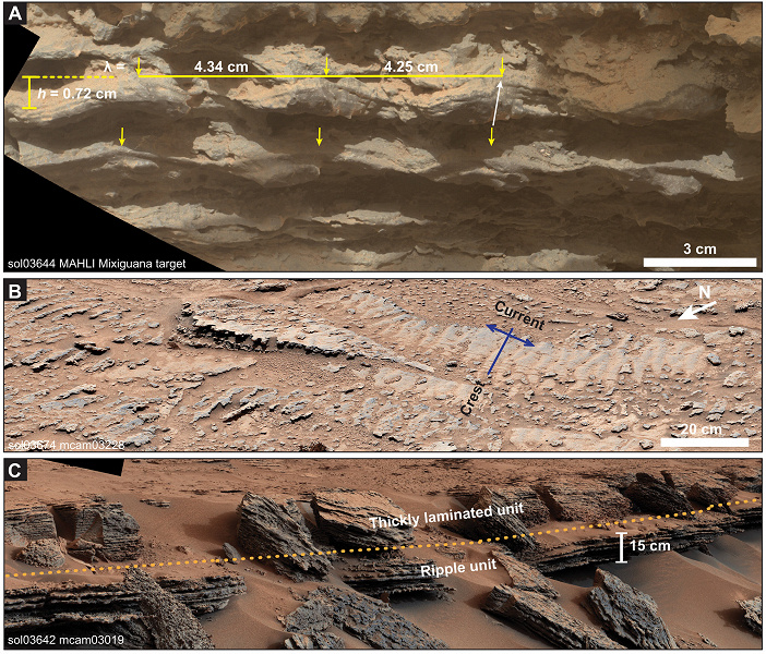 Марсоход Curiosity нашёл доказательства существования открытых водоёмов в тёплый период истории Марса