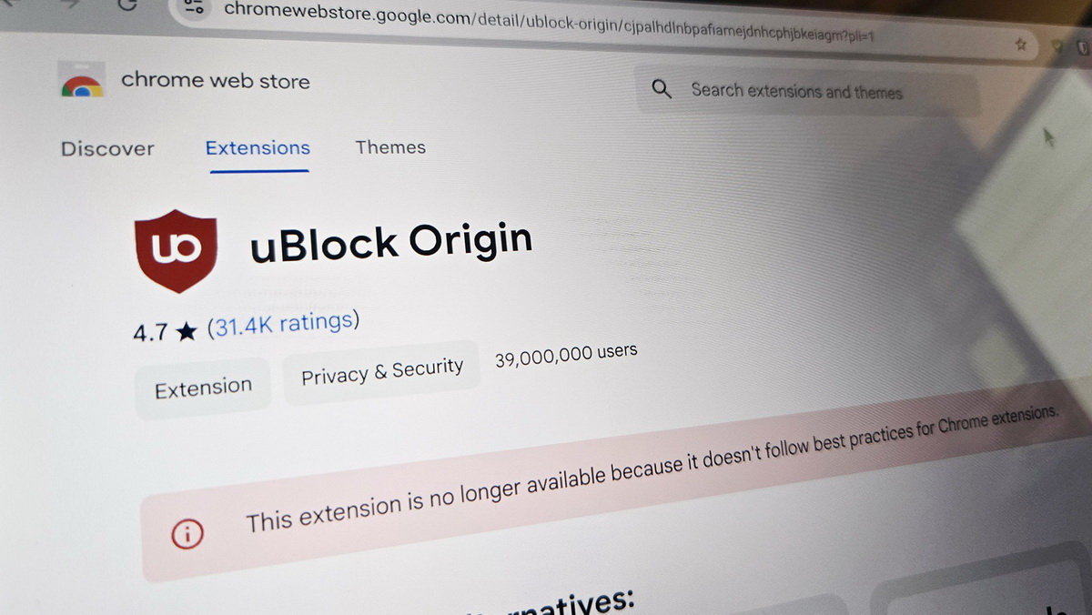 В Chrome постепенно отключают uBlock Origin