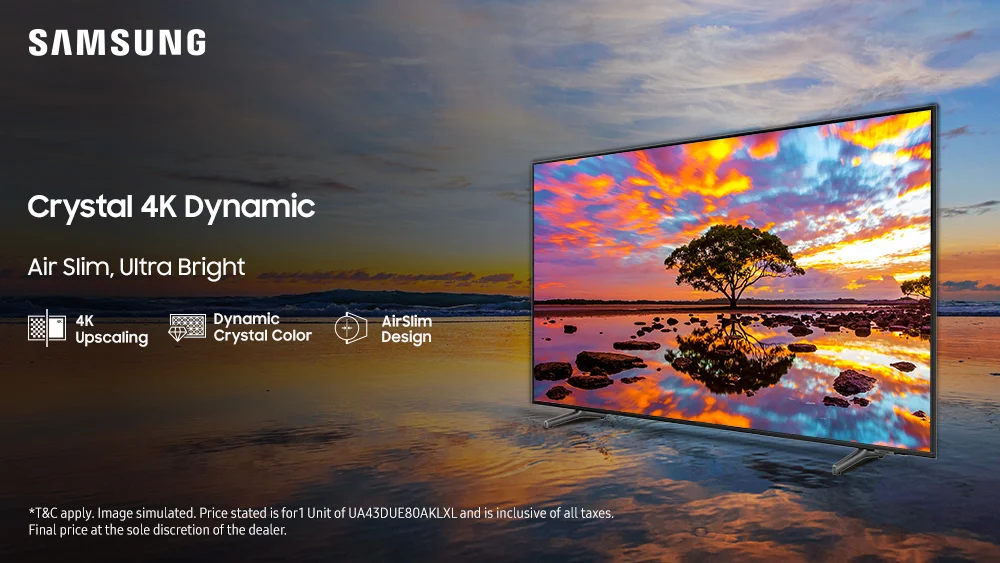 Samsung представила 55-дюймовый Crystal 4K Dynamic TV 2024 дешевле 54 000 рублей