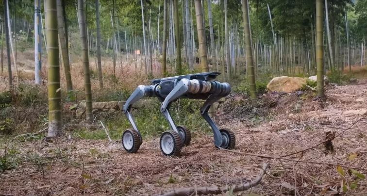 DEEP Robotics разработала робота-собаку с колесами для передвижения по бездорожью