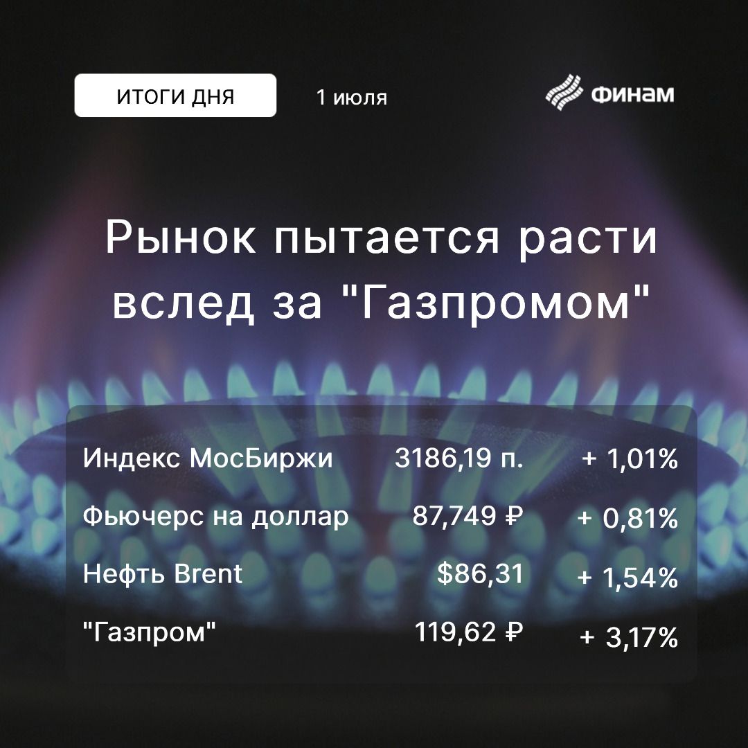 Газпром стал локомотивом роста российского рынка