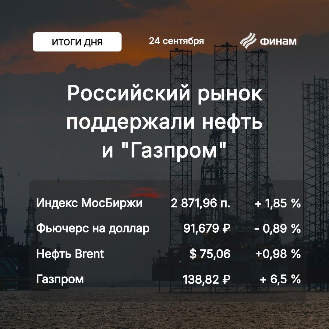 'Газпром' тянет рынок вверх