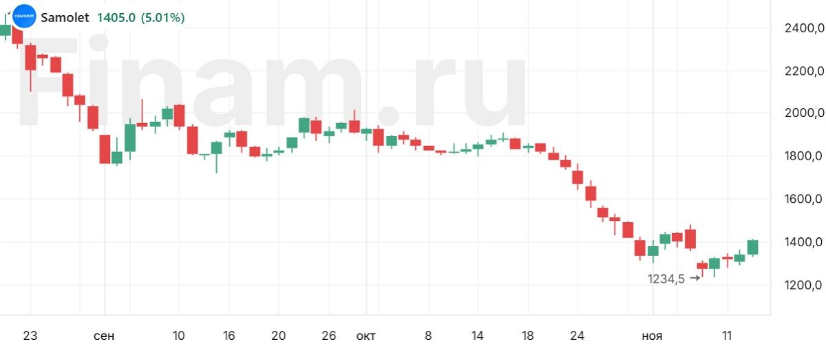 Акции российских застройщиков дорожают, впереди «Самолет»