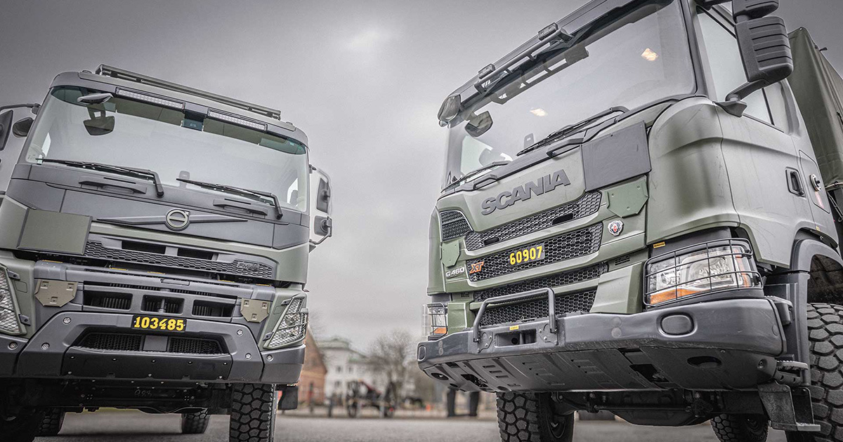 Швеция заказала для своей армии 775 грузовиков Scania и Volvo на 1.4 млрд крон