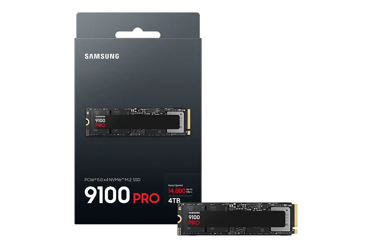 Samsung презентовала в США ультрабыстрый SSD 9100 Pro с поддержкой PCIe 5.0 и скоростью чтения 14 800 МБ/с