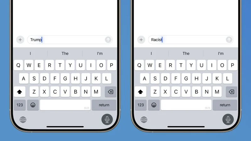 Странная ошибка в iPhone: диктуешь слово 'racist' - видишь написано 'Trump'