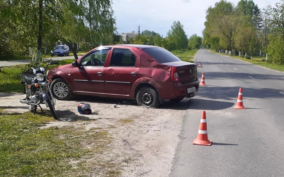 Молодой байкер попал в больницу после ДТП в Локте