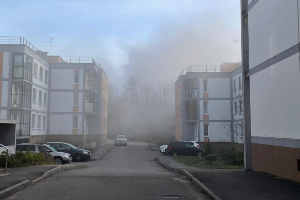 Видео и фото: Поселок под Выборгом накрыло смогом. Так грелся производитель бочек для вина и солений